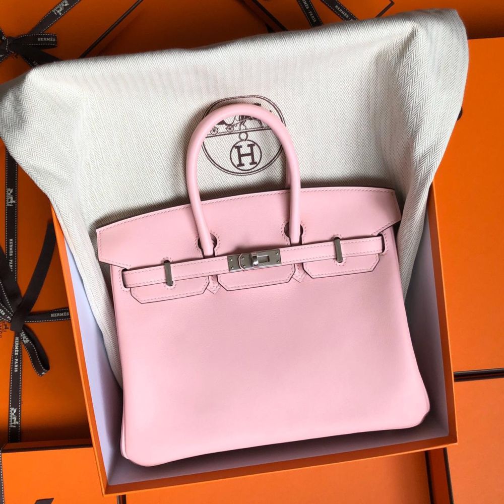 Hermès Birkin 25 Rose Sakura Swift Palladium Hardware PHW — The French  Hunter