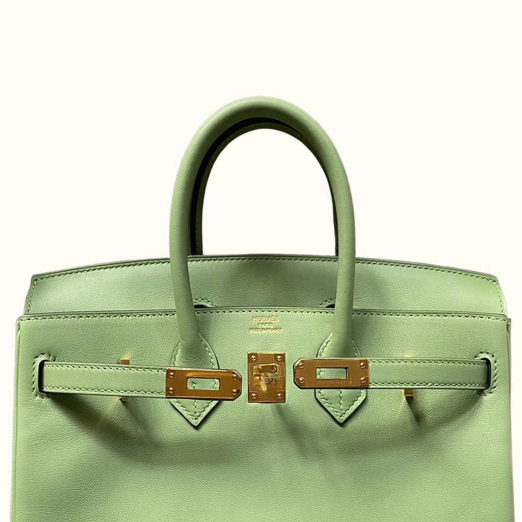 Hermès Birkin Swift 25 Vert Criquet at 1stDibs